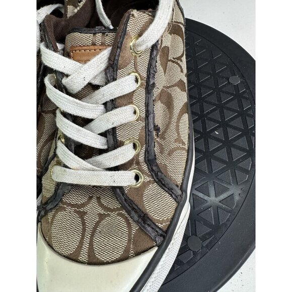 Coach Barrett 2 Brown Sneakers Sz 7B 37 - Picture 3 of 10